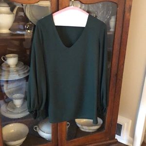Hunter green blouse
